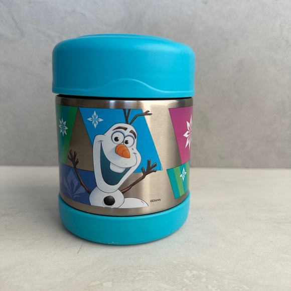 Thermos Funtainer Character Frozen Ana Elsa 10 oz Food Jar Blue Pre Owned - Picture 2 of 6